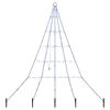 vidaXL LED Weihnachtsbaum mit Erdspie&szlig;en Blau 182 cm Metall
