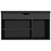 vidaXL Schuhbank mit Kissen Hochglanz-Schwarz 80x30x47cm Holzwerkstoff