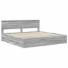 vidaXL Bettrahmen Graues Sonoma 200 x 200 cm Ingenieurs Holz