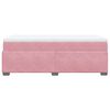 vidaXL Boxspringbett mit Matratze Rosa 80x200 cm Samt