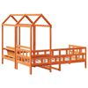 vidaXL Tagesbett Set mit Dach Wachsbraun 90x200 cm Massivholz Kiefer