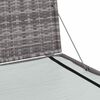 vidaXL Garden-Auflagenbox Grau 150x100x100 cm Poly Rattan