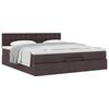 vidaXL Ottoman-Bett mit Matratze Dunkelbraun 180x200 cm Stoff