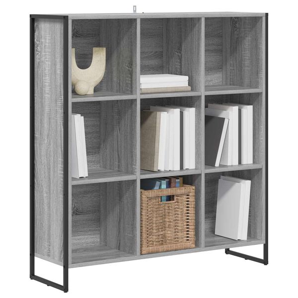 vidaXL B&uuml;cherregal Graues Sonoma 99,5 x 30 x 108,5 cm Holzwerkstoff