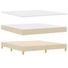 vidaXL Boxspringbett mit Matratze Creme 180 x 200 cm Stoff