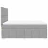 vidaXL Boxspringbett mit Matratze Hellgrau 160x200 cm Stoff