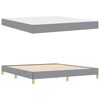vidaXL Boxspringbett mit Matratze Hellgrau 180 x 200 cm Stoff