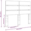 vidaXL Kopfteil mit Kopfteil Wei&szlig; 135 cm Holzwerkstoff