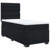 vidaXL Boxspringbett mit Matratze Schwarz 90x190 cm Samt