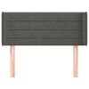 vidaXL Kopfteil mit Ohren Dunkelgrau 83x16x78/88 cm Samt