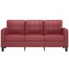 vidaXL 3-Sitzer-Sofa Weinrot 180 cm Kunstleder