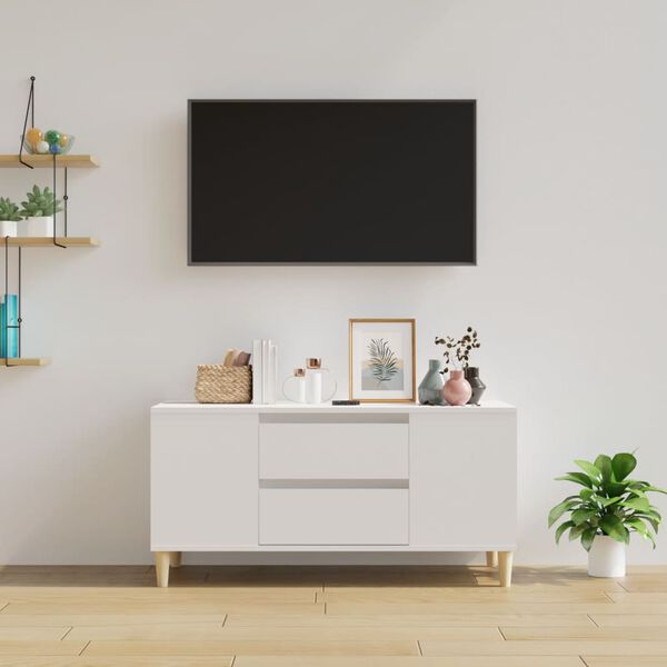 vidaXL TV-Schrank Wei&szlig; 102x44,5x50 cm Holzwerkstoff