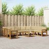 vidaXL Outdoor-Sofagarnitur mit Kissen 11 pcs Natur und Beige