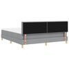vidaXL Boxspringbett mit Kissen Hellgrau 180 x 200 cm Stoff
