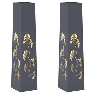 vidaXL Solar LED Weg Licht 2 stk. Warmes Wei&szlig; 18 x 18 x 80 cm