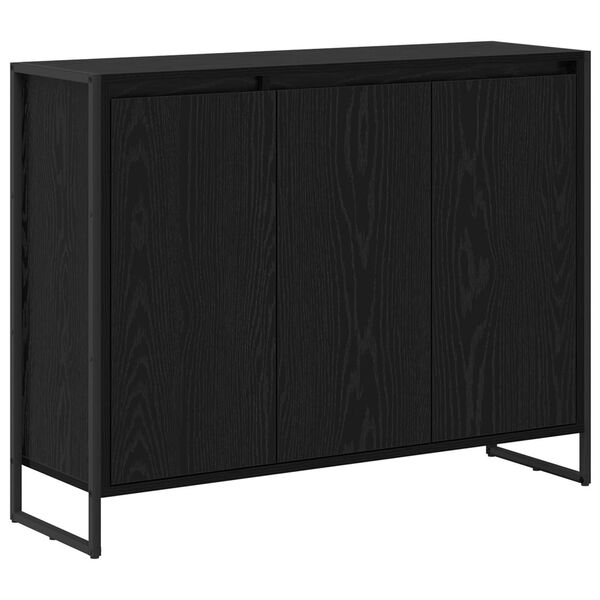 vidaXL Seitenschrank Schwarz Eichen-Optik 96,5 x 30 x 75 cm