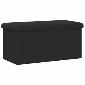 vidaXL Klappbare Aufbewahrungsbank Schwarz 180 kg 80 L 77 x 38 x 38 cm