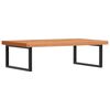 vidaXL Waschbeckenregal Wandmontage Stahl und Massivholz Buche