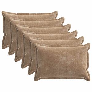vidaXL Kissenbezug 6 pcs HOUTEN Braun 40 x 60 cm Chenille-Stoff