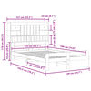 vidaXL Massivholzbett mit Regal ohne Matratze 135x190 cm Kiefernholz