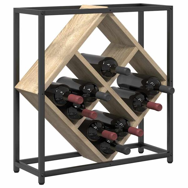 vidaXL Weinregal Sonoma-Eiche 51 x 18 x 52,5 cm Holzwerkstoff