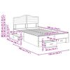 vidaXL Bettrahmen Graues Sonoma 135 x 190 cm Holzwerkstoff