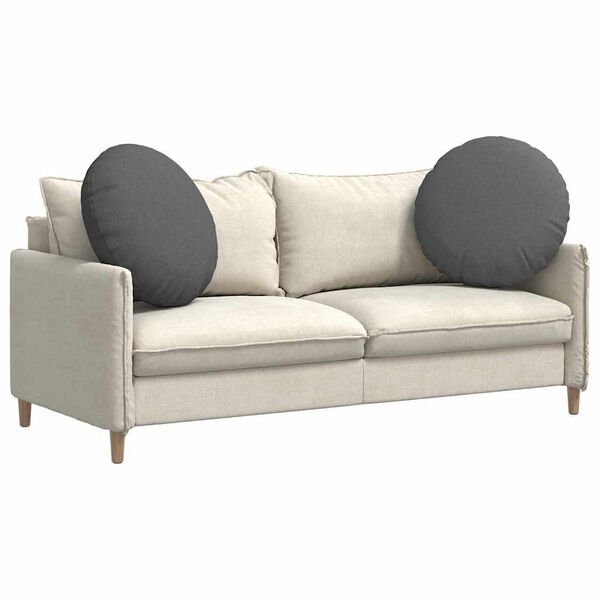 vidaXL Sitzkissen 2 pcs Dunkelgrau &Oslash;80 x 29 cm Stoff