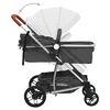 vidaXL 2-in-1-Kinderwagen Dunkelgrau Aluminium