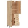 vidaXL Highboard Sonoma-Eiche 69,5x34x180 cm Holzwerkstoff
