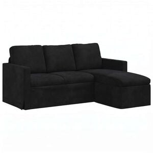 vidaXL Sofa Schwarz 178 x 134 x 80 cm Samt
