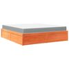 vidaXL Bett mit Matratze Wachsbraun 180x200 cm Massivholz Kiefer