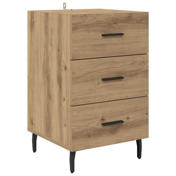 vidaXL Nachttisch Artisan-Eiche 40 x 40 x 66 cm Holzwerkstoff