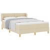 vidaXL Boxspringbett mit Matratze Creme 140 x 190 cm Stoff