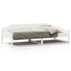 vidaXL Massivholzbett ohne Matratze Wei&szlig; 90x190 cm Kiefernholz
