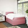 vidaXL Boxspringbett mit Matratze Rosa 120x200 cm Samt