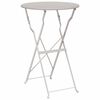 vidaXL Bistrotisch Beige &Oslash; 50 x 71 cm Pulverbeschichteter Stahl