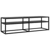 vidaXL TV-Schrank Schwarz 140x40x40,5 cm Hartglas