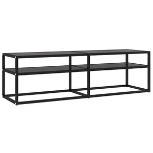 vidaXL TV-Schrank Schwarz 140x40x40,5 cm Hartglas