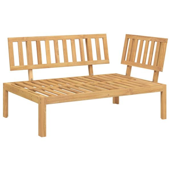 vidaXL Sofa Set mit Kissen Uni Grau 133 x 92 x 69 cm Massivholz Akazie