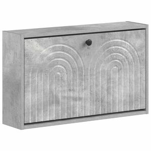 vidaXL Wandmontierter Schuhschrank ALKMAAR 71 x 17 x 43 cm Betongrau