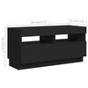 vidaXL TV-Schrank mit LED-Leuchten Schwarz 260x35x40 cm