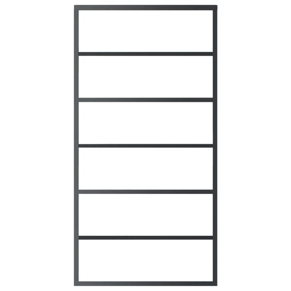 vidaXL Schiebetür mit Beschlag ESG-Glas & Aluminium 102x205 cm