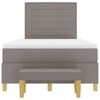 vidaXL Boxspringbett mit Matratze Taupe 120 x 190 cm Stoff