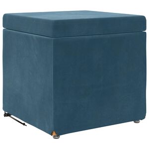 vidaXL Hocker Blau 41 x 41 x 40 cm Samt und Engineering Holz