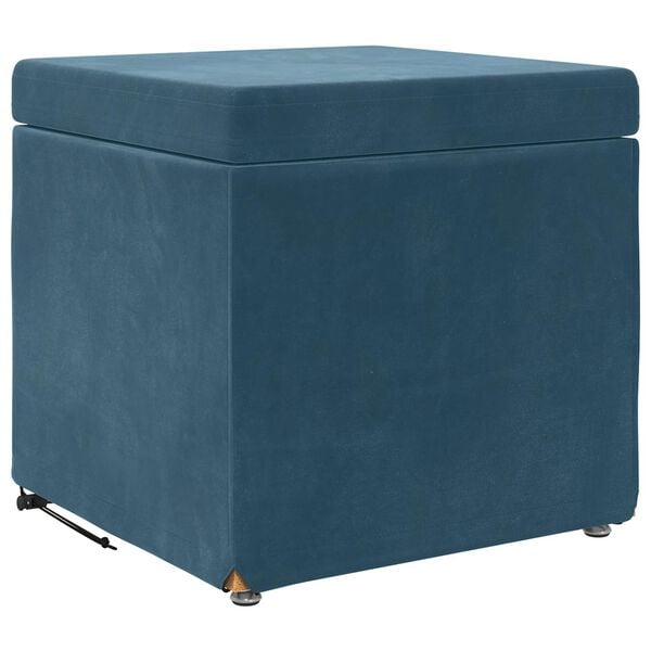 vidaXL Hocker Blau 41 x 41 x 40 cm Samt und Engineering Holz