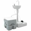 vidaXL Camping Toiletten-Set 2 pcs Grau 50,5 x 33 x 103 cm