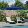 vidaXL Sonnenschirm mit LED-Lichtleisten Azure Blau 286 x 284 x 270 cm