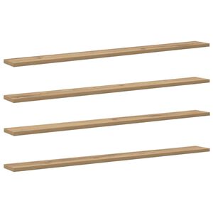 vidaXL Regalbrett 4 pcs Braun 100 x 10 x 1,5 cm Holzwerkstoff
