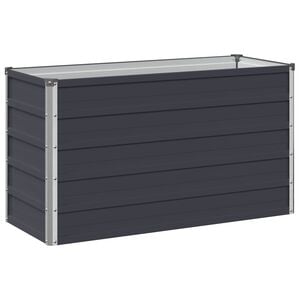 vidaXL Hochbeet im Garten Anthrazit 100 x 40 x 55 cm