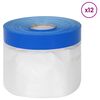 vidaXL Abdeckfolie mit Klebeband 12 stk. Transparent und Blau